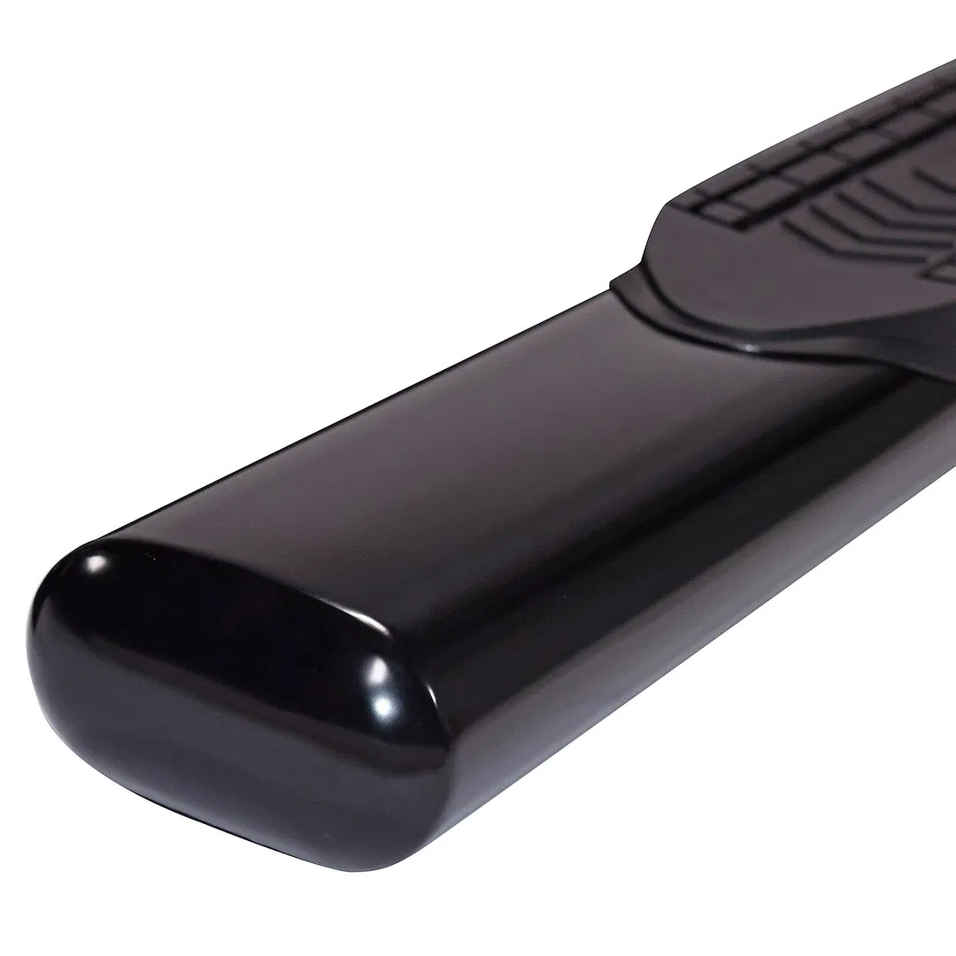A8253B – TRAILFX Nerf Bar, With Step Pads 6 Inch Oval Bent Powder Coated Black Steel With Welded End Caps Rocker Pane...